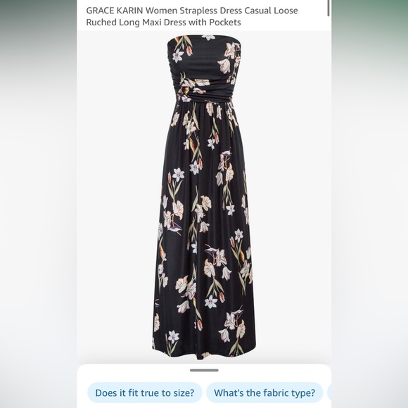 Dresses & Skirts - Floral Black Maxi Dress